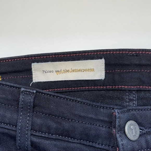 Pilcro and the Letterpress Serif Zipper Black Mid-rise Skinny Jeans 27 Women’s - Picture 12 of 15